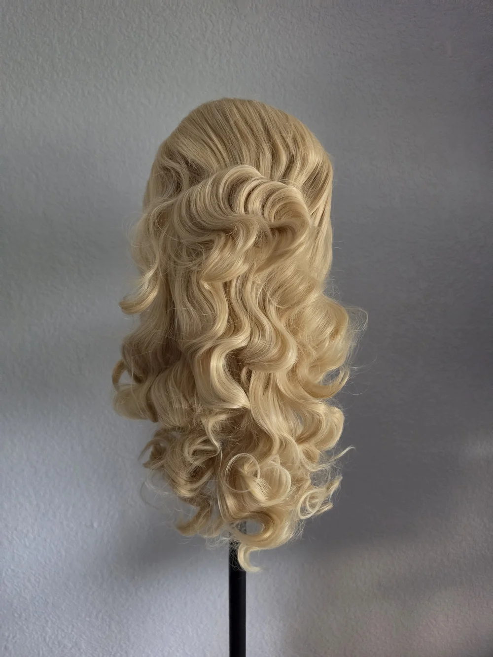 Long Wavy Blonde Mixed Wig Big Bouffant Beehive Wigs for Women fits 50s 80s Cost